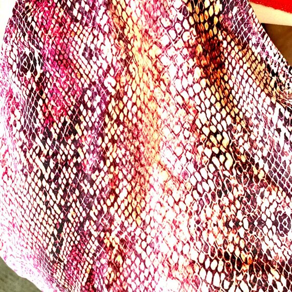 Shade & Shore Snake Print High Leg Extra Cheeky Bikini Bottom Bathing Swim XL - Picture 5 of 9